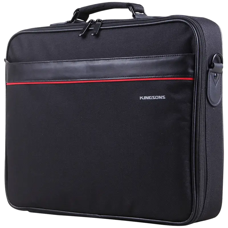 Kingsons 15.6" Black Shoulder Bag - Office Series