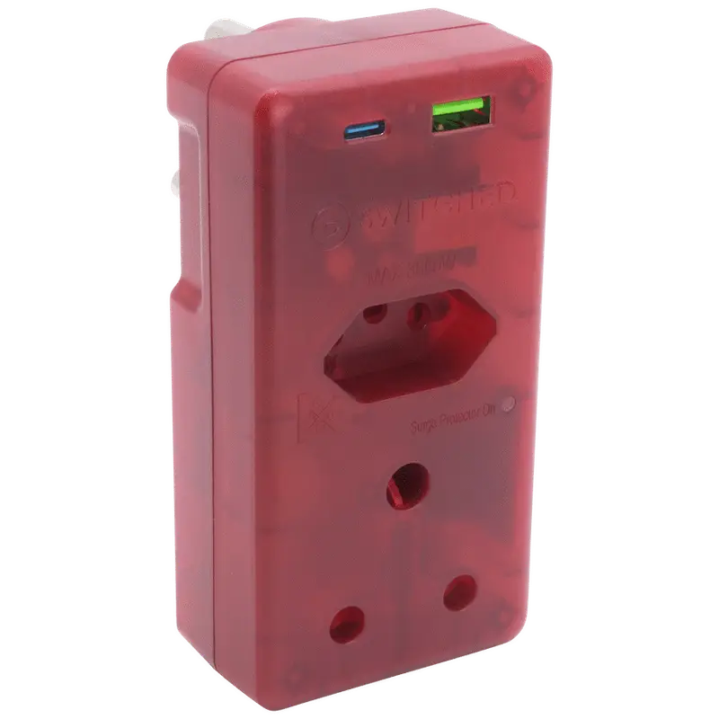 Switched High Surge Multi Adaptor with USB + Type-C PD20W